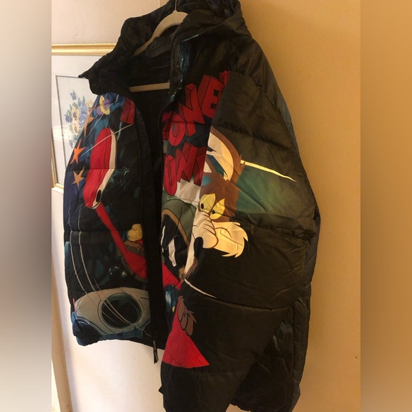 COPYRare! Members Only Looney Tunes Genius Puffer Jacket844 $90 or $80 w/offer - Picture 2 of 7